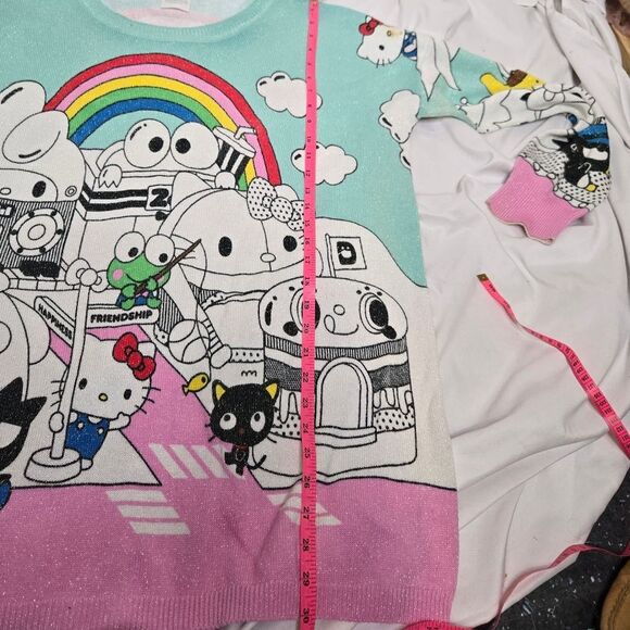 Hello Sanrio x JapanLA knit Hello Kitty metallic oversized sparkle sweater RARE - Picture 15 of 16